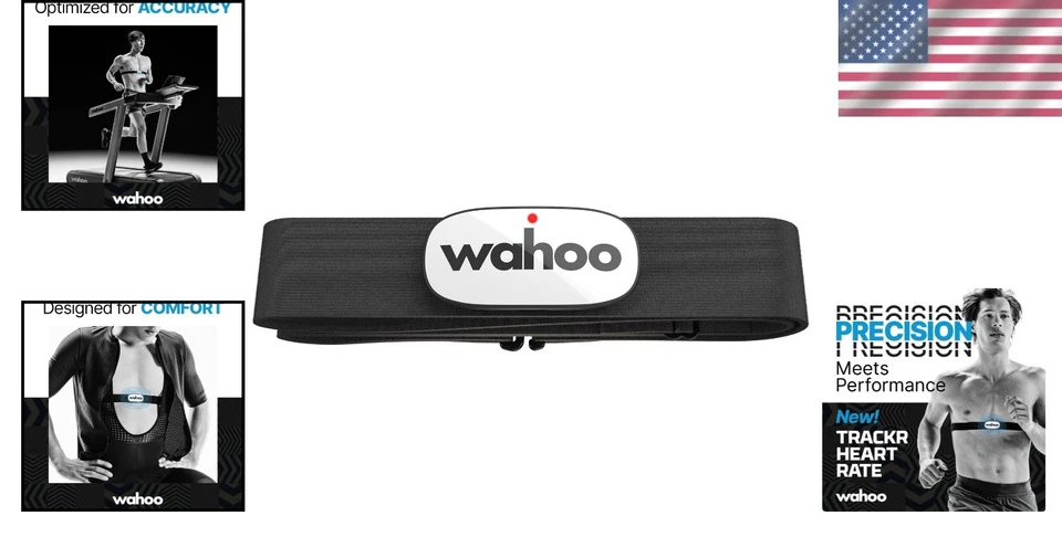Monitor de ritmo cardíaco Wahoo - Correa de pecho confiable con batería de 200 horas de duración Foto 2 de 4