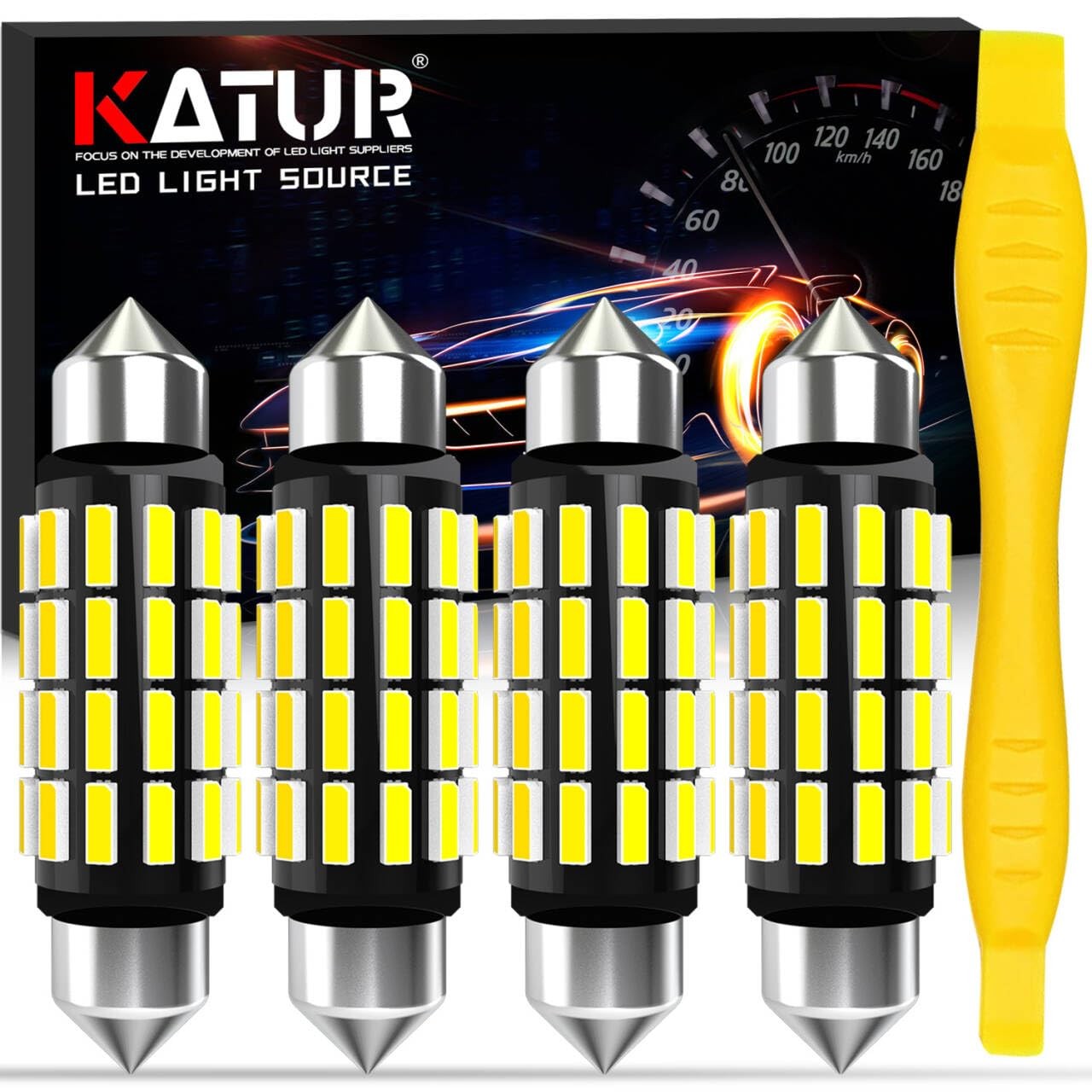Ampoule C5W LED 42mm 6000K pur blanc xénon look moderne haut de gamme