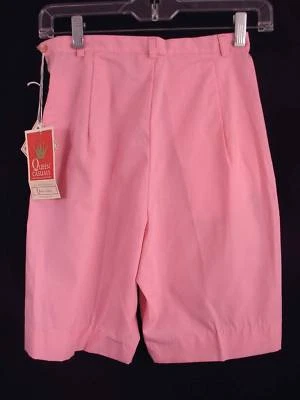RARE DEADSTOCK SHORTS EN COTON ROSE POUR FEMME DES ANNÉES 1950-1960 - Photo 1/2