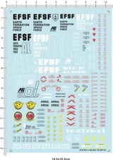 Detail Up 1/60 PG GDM RX-78 GP01 FB gp01fb Markings Model Kit Water Slide Decal