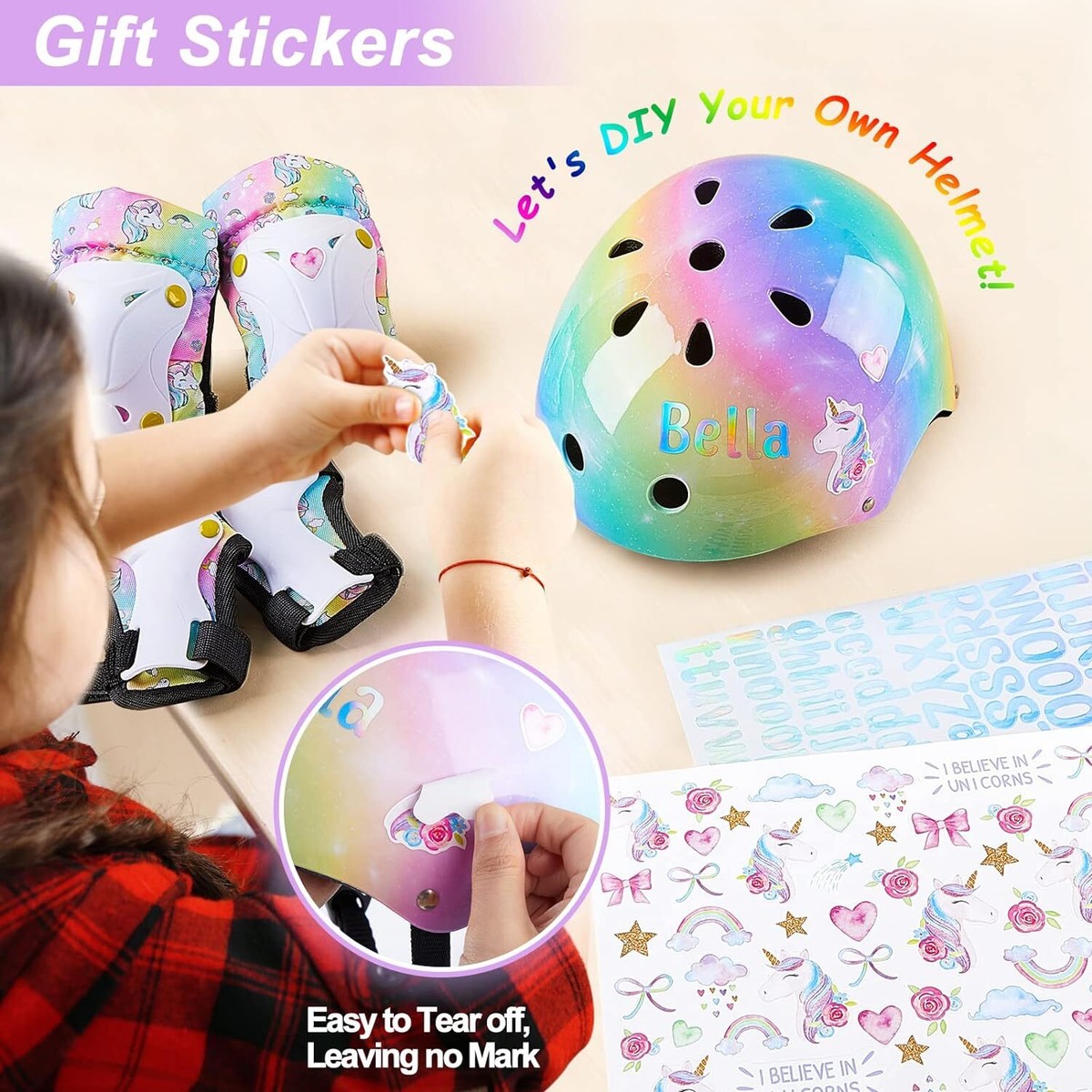 Kids Bike Kids Helmet, Toddler Bike Helmet With DIY Stickers