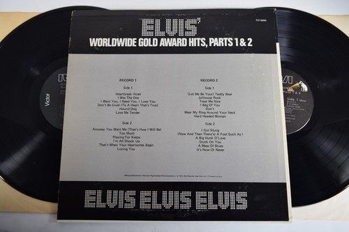 ELVIS PRESLEY WORLDWIDE GOLD AWARD GREATEST HITS 1 & 2 DBL LP Love Me Tender Exc - Picture 5 of 5