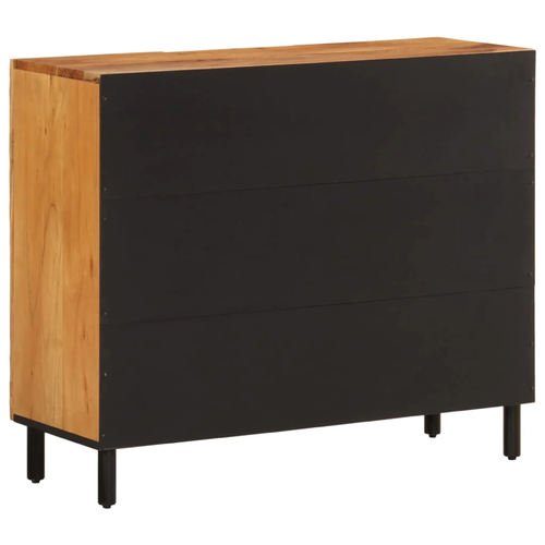 Beistellschrank 90x33x75 cm Massivholz Akazie - Bild 7 von 11