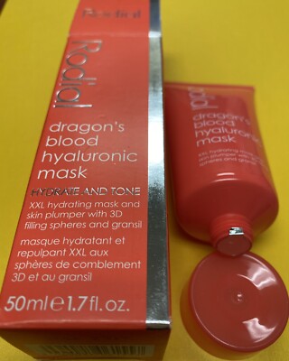 RODIAL Dragon's Blood Hyaluronic Mask Hydrate & Tone 1.7 Fl.Oz. / 50ml. Sealed.