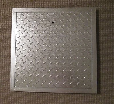 Edelstahl Schachtabdeckung Tränenblech Riffelblech Nirosta Schachtdeckel Deckel