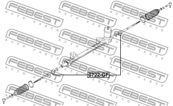 0722-GF FEBEST Inner Tie Rod for MARUTI SUZUKI,NISSAN,SUZUKI