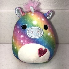 PRIM the Unicorn with Heart Stamp Squishmallows 4 Plush