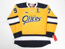 CONNOR McDAVID ERIE OTTERS OHL YELLOW THIRD CCM PREMIER 7185 HOCKEY JERSEY