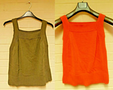 Marks & Spencer Hunter Green/Mango Cotton Knitted Tank Top/Vest