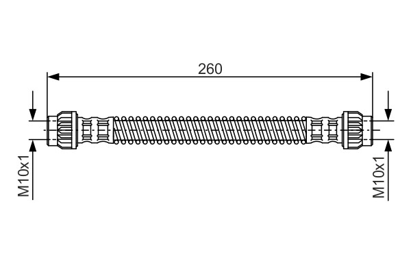 1 987 476 869 BOSCH Brake Hose for CITROËN