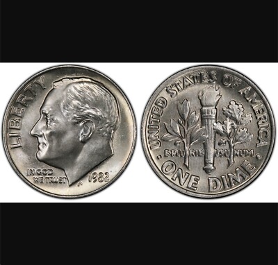 1982 No-P PCGS MS67+ FB Plus   Pop 10/0   No Mintmark   KEY Roosevelt Dime  