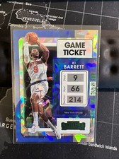 21-22 Panini Contenders RJ Barrett Game Ticket Green Wording Ice