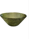 Vintage Anchor Hocking Soreno Glass Avocado Green  10” Bowl