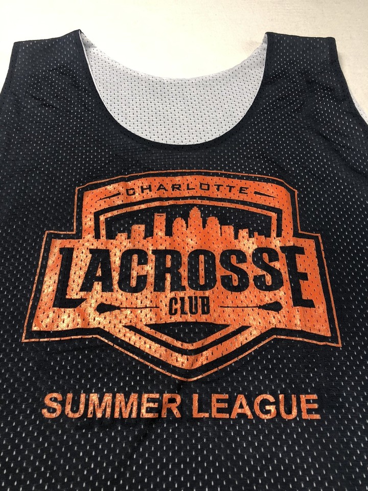 B Wear Jersey Charlotte Lacrosse Club Summer League Navy Blue Orange