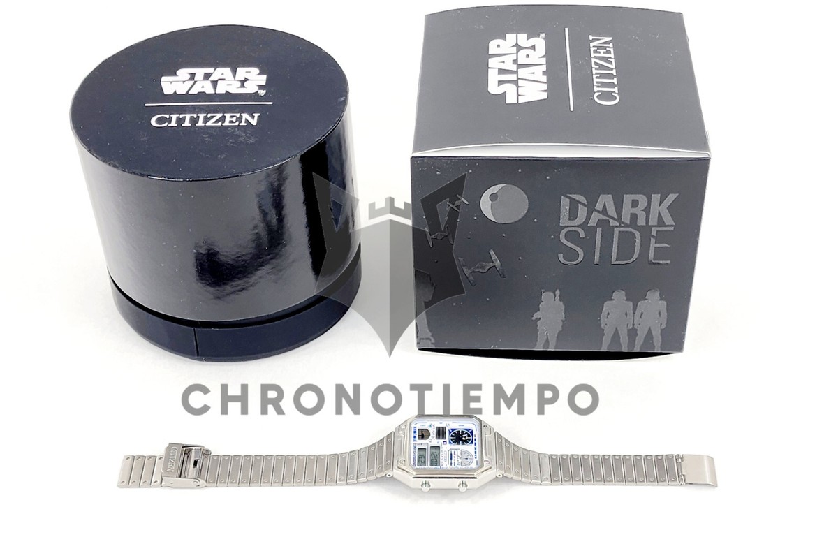 Citizen Men's Star Wars Calendar Quartz Silver R2-D2 Watch 34MM