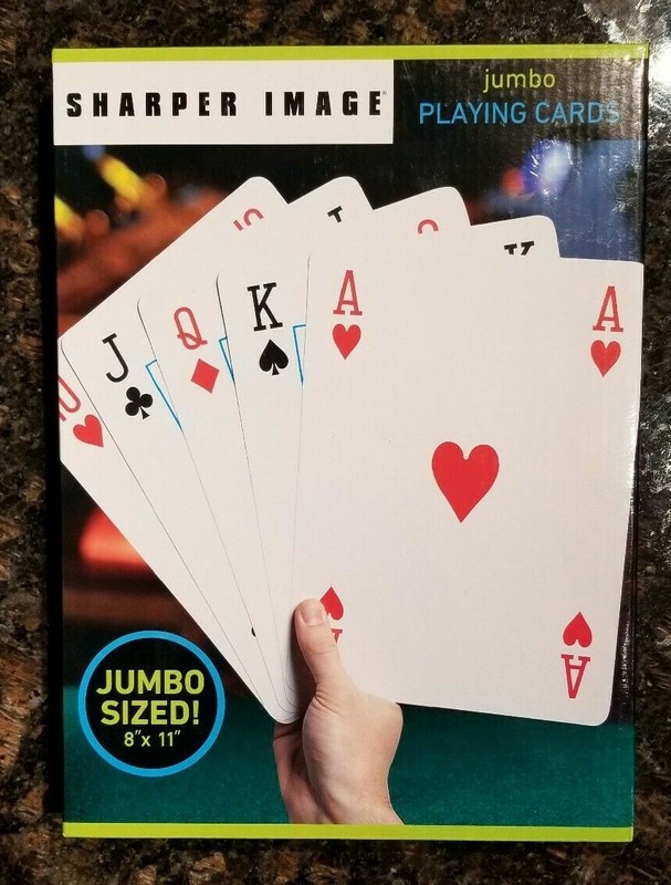 SHARPER IMAGE Jumbo Sized Playing Cards