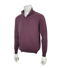 Weatherproof Original Vintage 1/4 Zip Tricolor Brick Pullover Sweater Mens XL