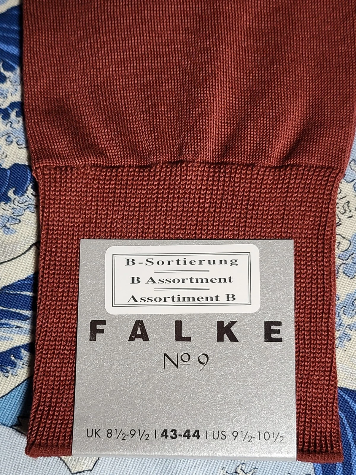 Falke Mens No.9 Fil d'Ecoss Socks Brick Red Size UK 8.5 - 9.5 EUR 43 -44 RRP £30
