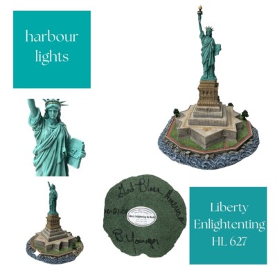 Harbour Lights Liberty Enlightening The World NY 627 2000 ID Box 116 Signed EUC