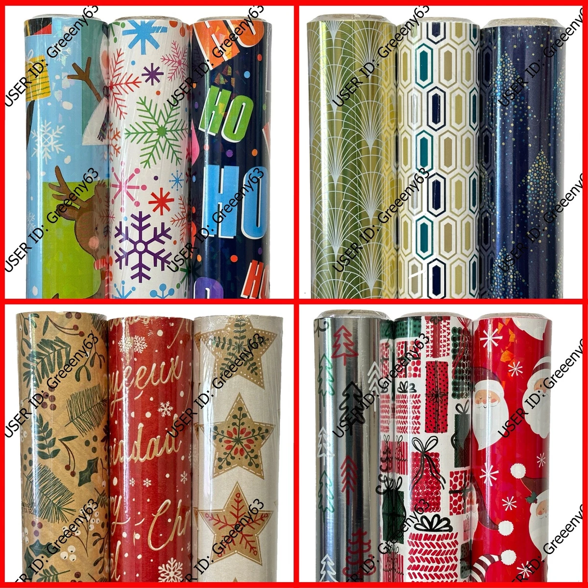 ✅ Kirkland Trio Roll Packs Reversible Double Sided Christmas Gift Wrapping  Paper