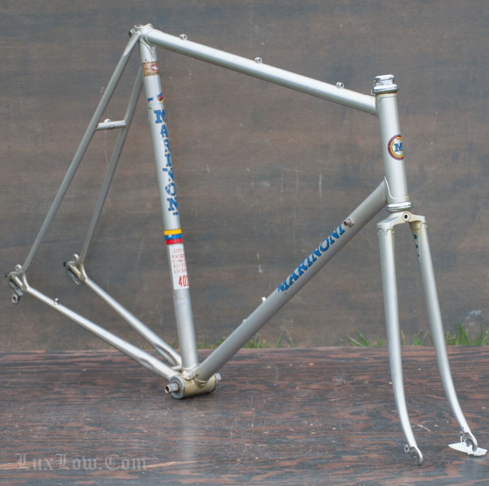 Vintage Marinoni Bicycle FRAME FORK Columbus RoadBike Campagnolo Headset Colnago