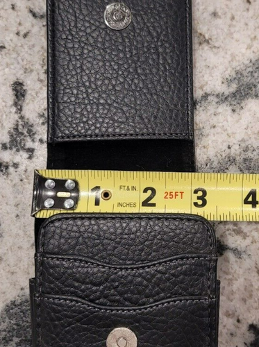 NWOT-Black Leather Cell Phone Flip Case Magnetic Snap Closure/Clip On, Belt - Picture 8 of 8