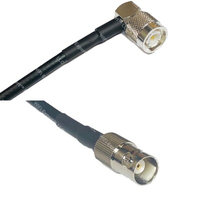 RFC195 TNC Male Angle to BNC FEMALE Coax RF Cable USA-Ship Lot