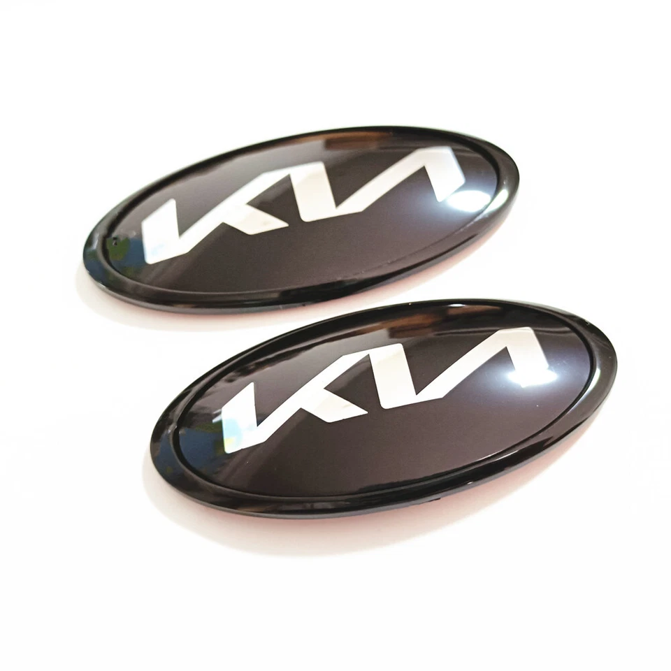 Insignia de dirección delantera y trasera 3d negra plateada para KN K5 K3 RIO Sportage Sorento Foto 4 de 4