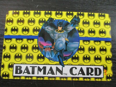 rare 1989 batman cards BATMAN CREDIT CARD, RARE VINTAGE 1989, DC COMICS INC., EXCELLENT CONDITION