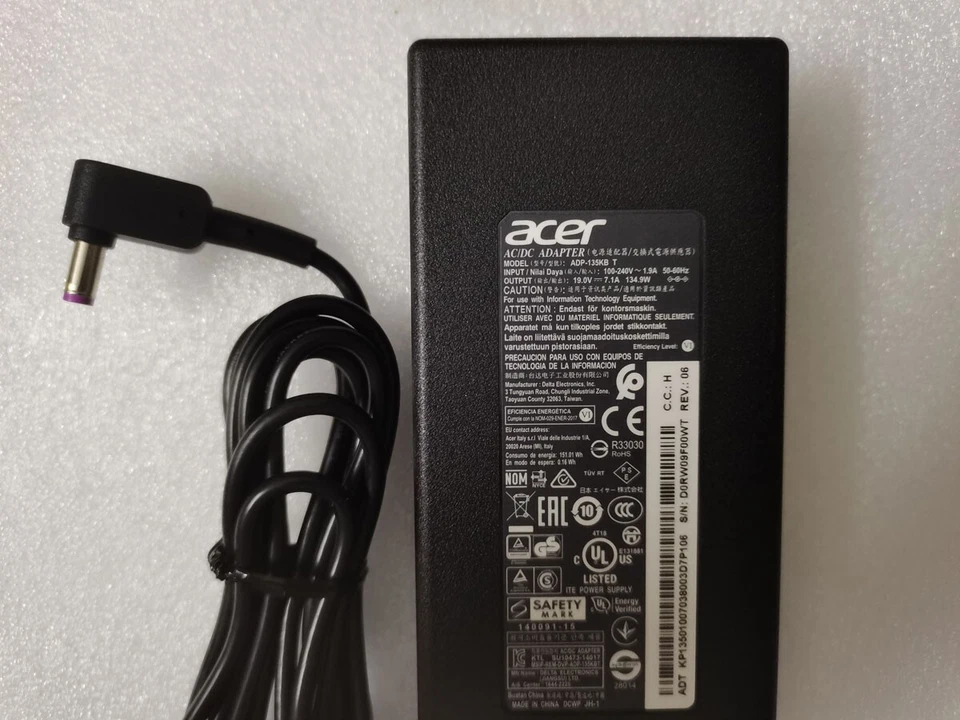 原装 19V 7.1A ADP-135KB T 适用于宏碁 Nitro 5 N17C1 AN515-42-R5ED 135W 适配器 — 第 2/4 张图片