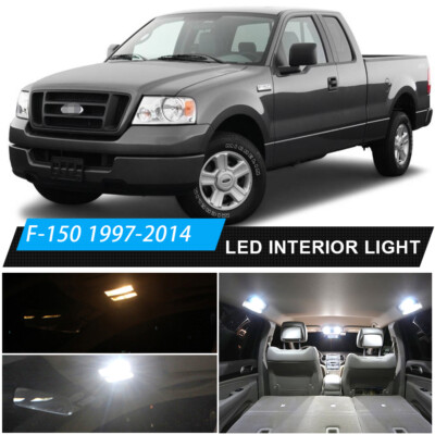 10pcs White LED Interior Lights Pack Kit Canbus For FORD F-150 1997-2014 +TOOL