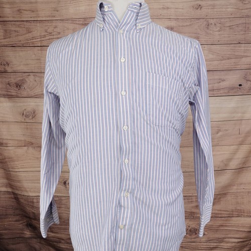 CAMISA STAFFORD TRAVEL SIN ARRUGAS OXFORD A RAYAS ABOTONADA PARA HOMBRE 15 32-33 - Imagen 3 de 6