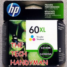 HP GENUINE 60XL TRI-COLOR INK RETAIL BOX PHOTOSMART C4635 C4640 C4650 C4680