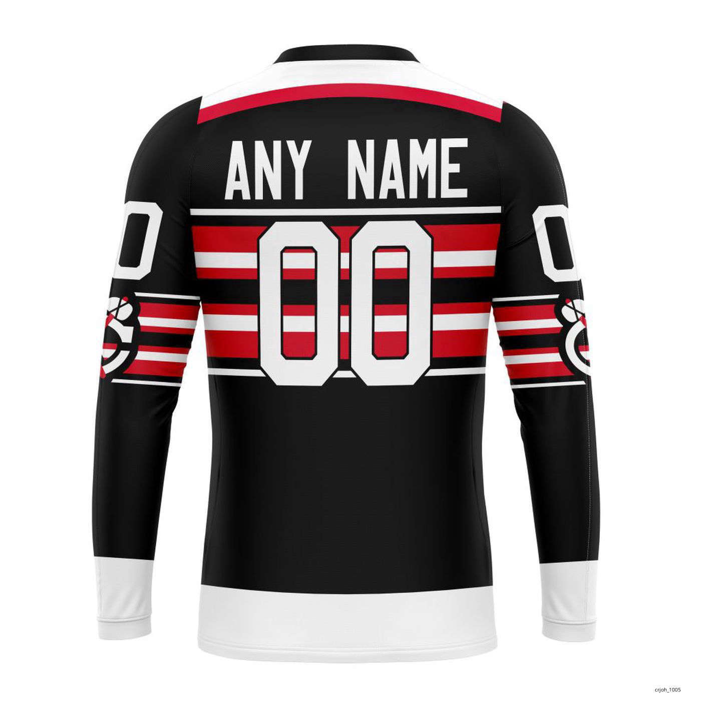  Personalized Chicago Blackhawks Special Bold Design Hoodie Black