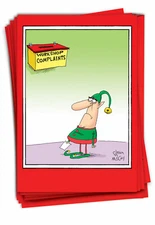 12 Funny Christmas Cards (1 Design, 12 Cards) - Workshop complain