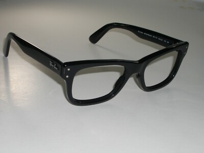 RAY-BAN RB2283 MR BURBANK 52[]20 145 THICK SHINY BLACK EYEGLASSES