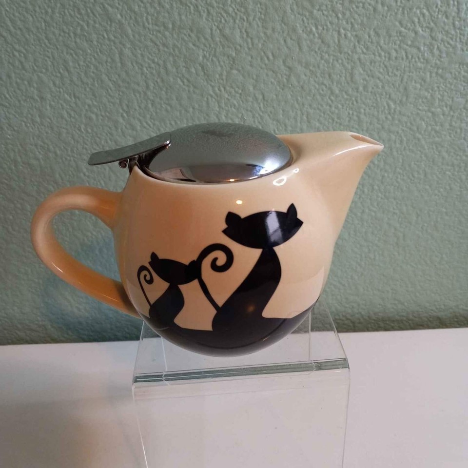 Hues N Brews Cattitudes Simese Cat teapot eBay