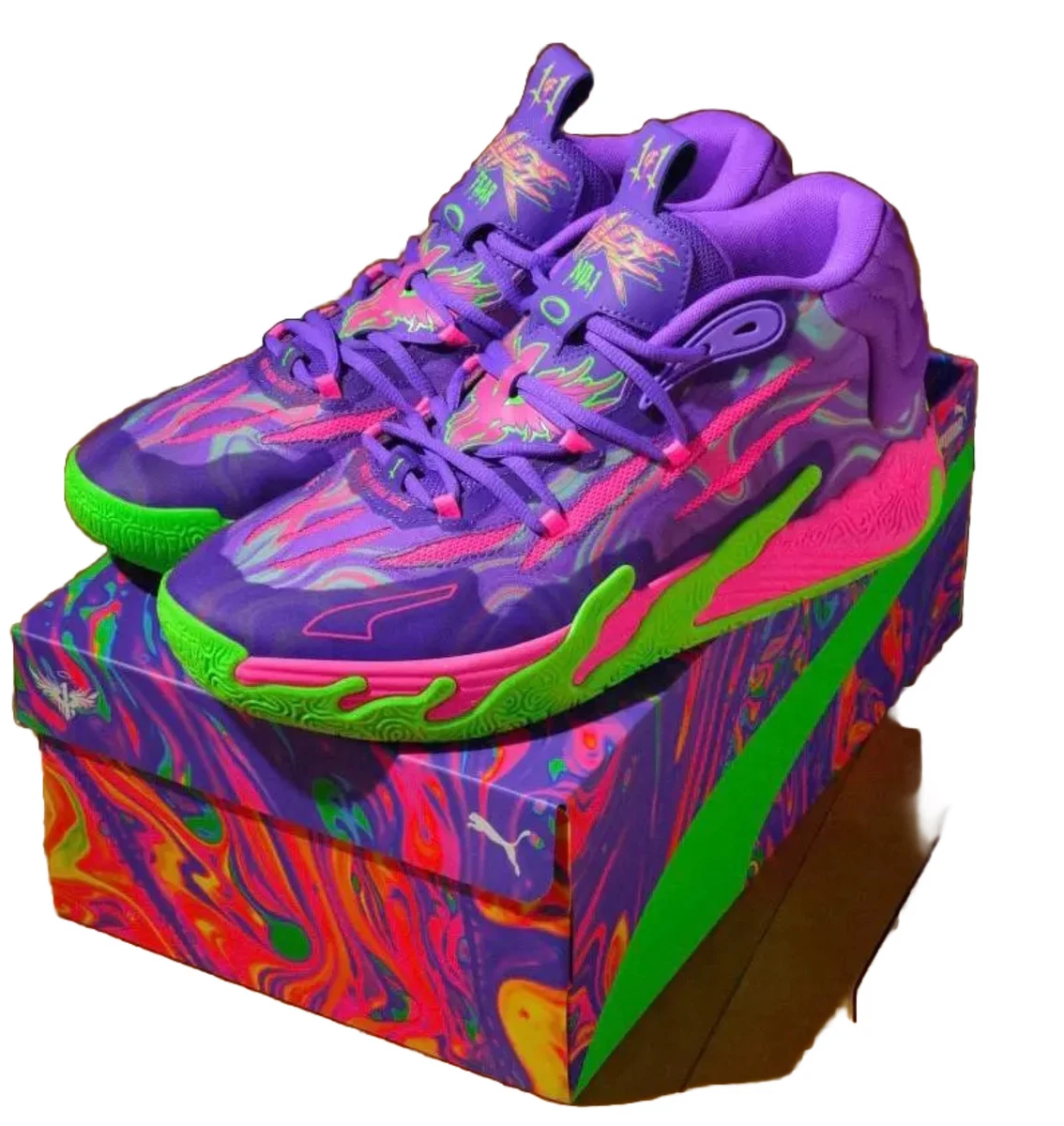 PUMA MB Basketball Melo Ball MB 03 Toxic 378916 01 New NIB 8 13