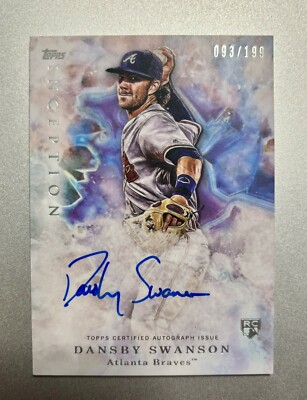 Dansby Swanson 2 Card Lot 2017 Topps Inception Rookie Autograph #54/199 #93/199