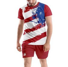 Printed Super Net Comfortable T shirt Shorts Set for Sports Gym