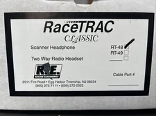 NIB RaceTRAC (Racing Electronics) Scanner Two Way Radio Headset -Red