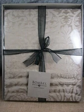 Bombay Co. TAYLOR QUEEN DUVET SET Taupe Gold Duvet plus 2 Shams NEW! Retired