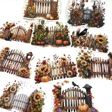 Autumn Garden Gate Washi Paper Stickers Scrapbooking Cardmaking Journals Planner