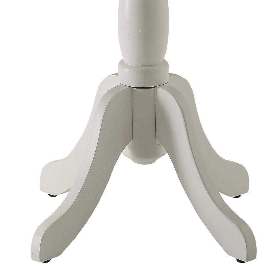 Mesa auxiliar con pedestal torneado y 4 patas mesa auxiliar de madera mesa de acento Morden Foto 4 de 4