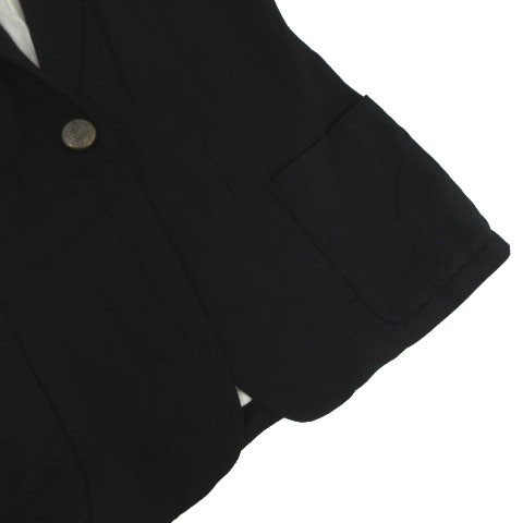 ZARA BASIC Jacket Tailored Color Single 1B Black … - image 3