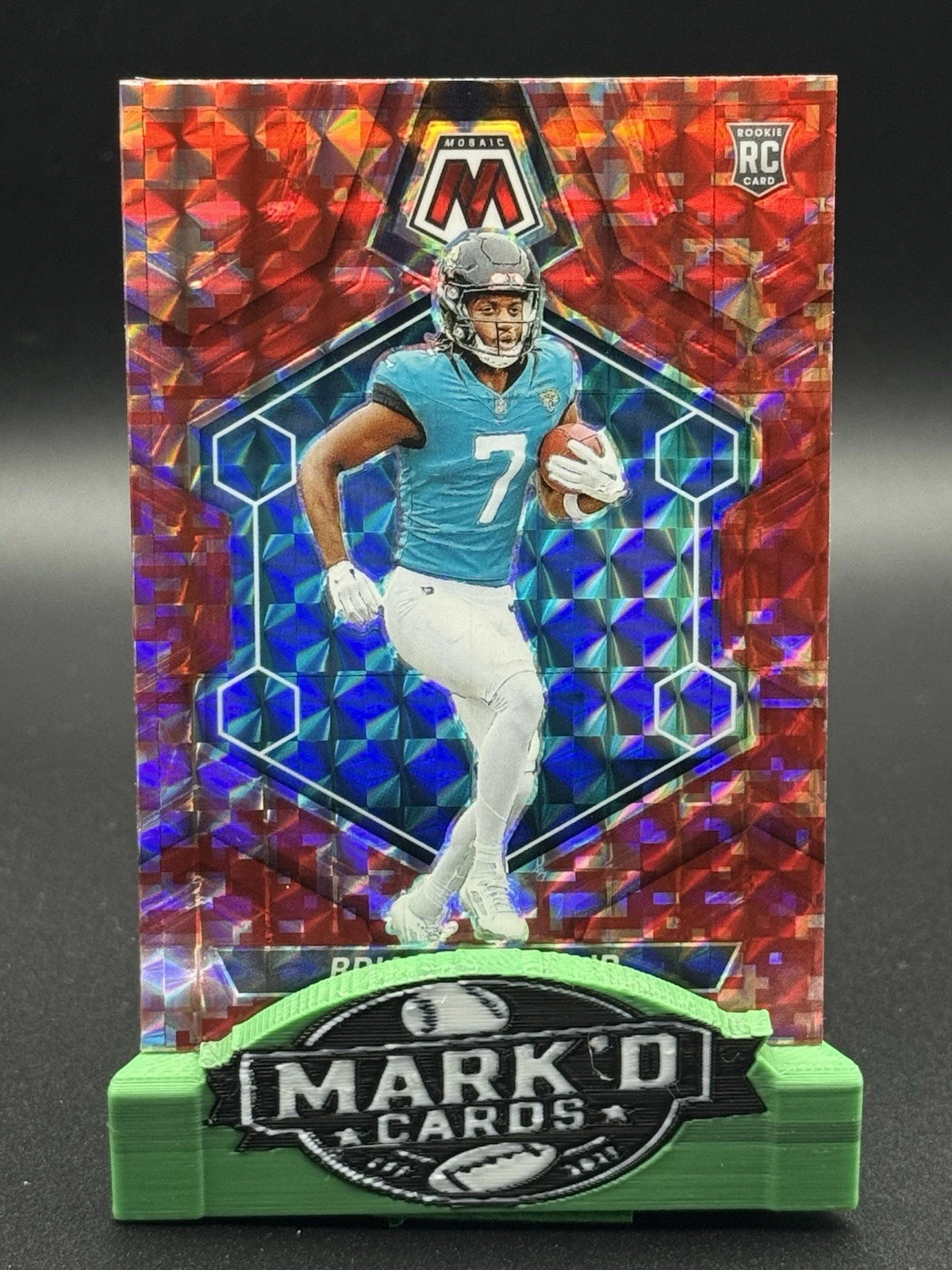 2024 Panini Mosaic - Rookies Brian Thomas Jr. #323 Red Mosaic Prizm (RC)