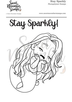 Sweet November Stamps, clear stamp, Stay Sparkly