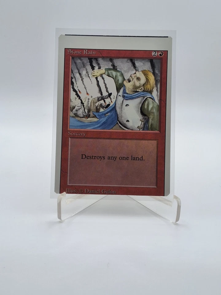 STONE RAIN 1994 REVISED EDITION Magic: the Gathering FACTORY ERROR vintage MINT - Image 3 of 3