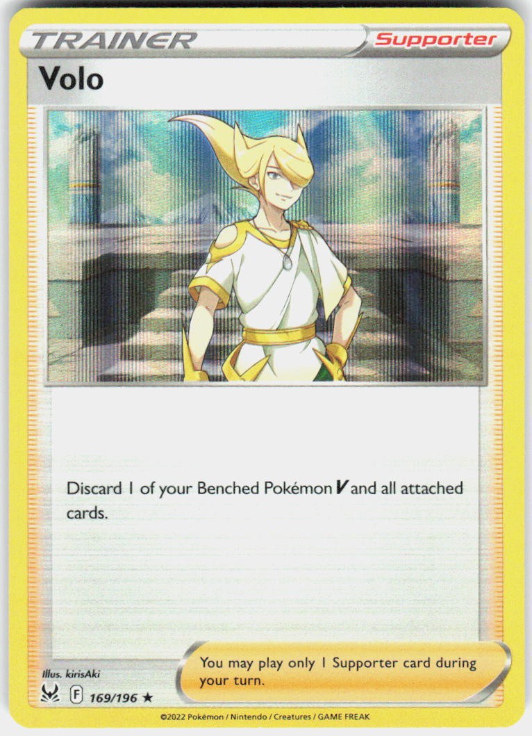 Volo 169/196 Holo Rare Lost Origin Pokemon Holo Near Mint