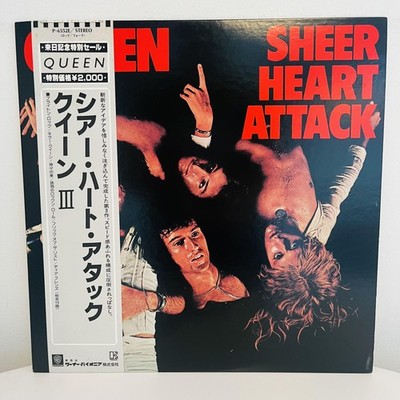 Queen Sheer Heart Attack 12'' Black Vinyl LP 1974 Elektra Japan Obi Rock Vintage